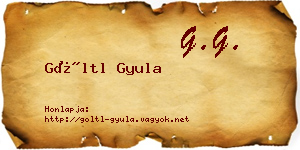 Göltl Gyula névjegykártya