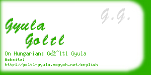 gyula goltl business card